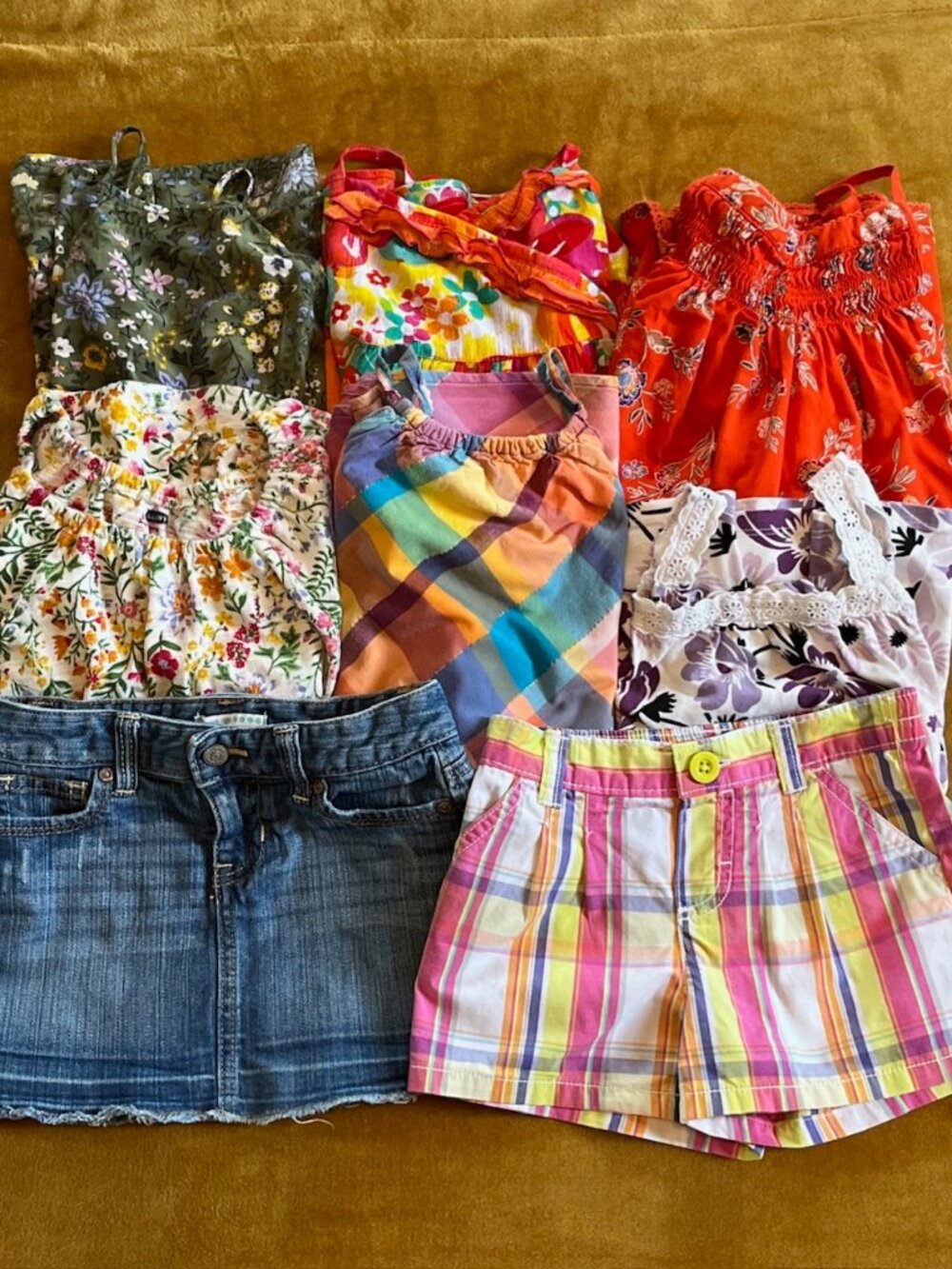 Mixed Lot of Girls Clothes 8 Pc Old Navy Dresses Skirt Shorts Tops Size 5 XS 5T